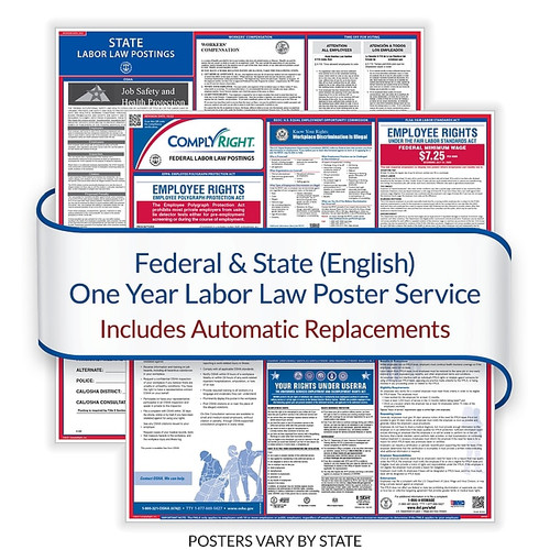 ComplyRight Federal and State (English) Labor Law 1-Year Poster Service, Louisiana (U1200CLA)