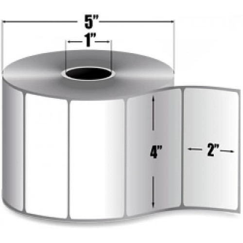Zebra Z-Select 4000T Thermal Multipurpose Labels, 2" x 4", Bright White, 1,370 Labels/Roll, 6 Rolls (10009530)