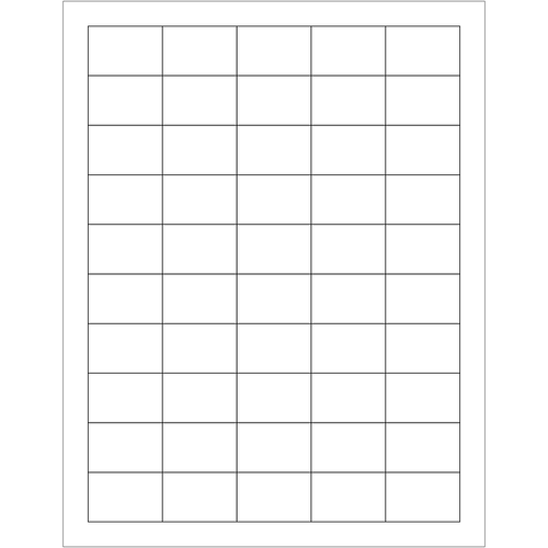 Tape Logic Laser Labels, Rectangle, 1" x 1 1/2", White, 5000/Case (LL107)