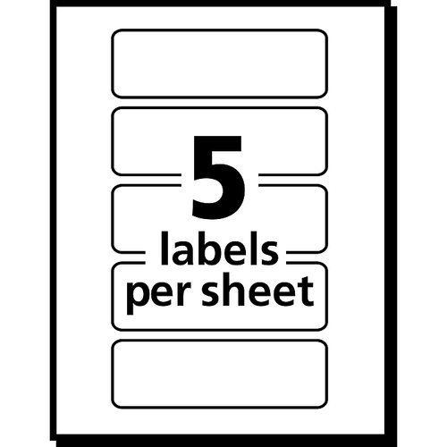 Avery Laser Color Coding Labels, 1" x 3", Neon Orange, 5/Sheet, 40 Sheets/Pack (5477)