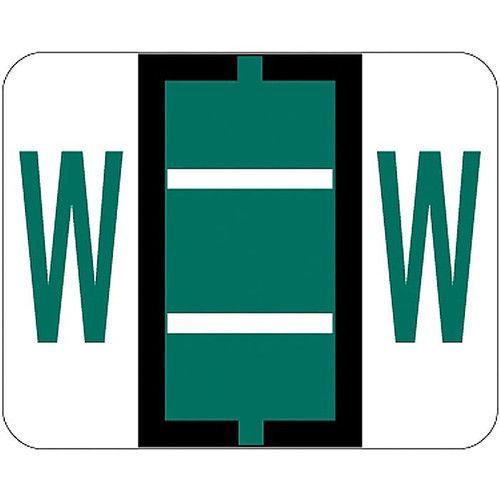 Smead BCCR Labels File Folder Label, W, Dark Green, 500 Labels/Pack (67093)