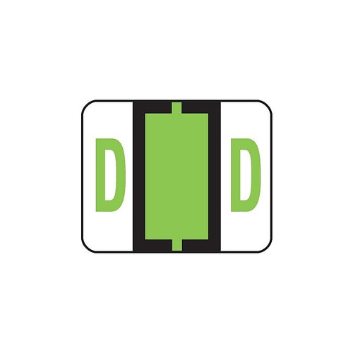 Smead BCCR Labels File Folder Label, D, Light Green, 500 Labels/Pack (67074)