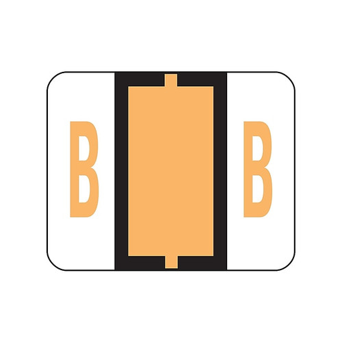 Smead BCCR Color Coded Alphabetic Labels, B, Light Orange, 500/Roll (67072)