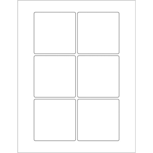 Tape Logic® Rectangular Laser Labels, 3" x 3", White, 600/Case (LL166)