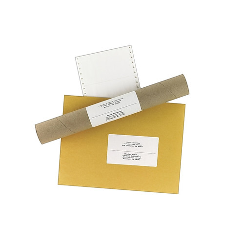 Avery Pin-Fed Continuous Form Computer Labels, 2 15/16" x 5", White, 1 Label Across, 5 3/4" Carrier, 3,000 Labels/Box (4076_1)
