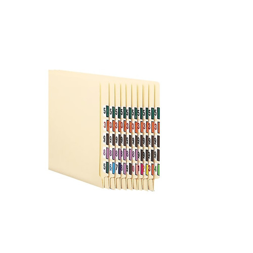 Smead BCCRN Color Coded Numeric Labels, 6, Blue, 500/Roll (67376)