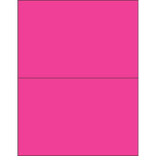 Tape Logic® Rectangle Laser Labels, 8 1/2" x 5 1/2", Fluorescent Pink, 200/Case (LL184PK)