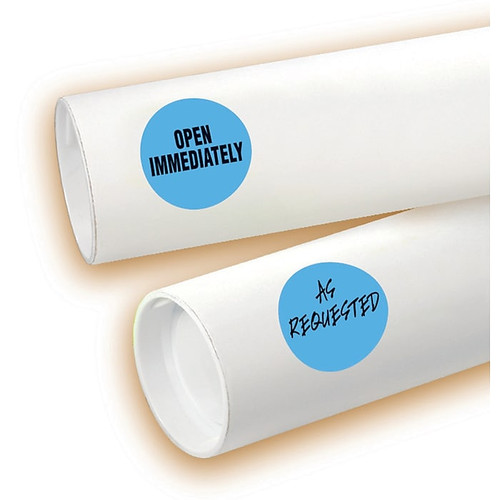 Avery Easy Peel Laser/Inkjet Color Coding Labels, 1 1/4" Dia, Light Blue, 8 Labels/Sheet, 50 Sheets/Pack (5496)