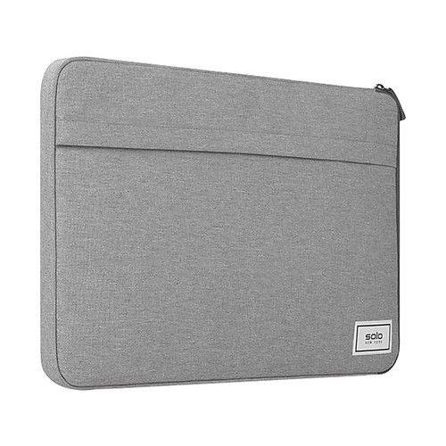 Solo New York Re:cycled Re:focus Polyester Laptop Sleeve for 15.6" Laptops, Gray (UBN105)