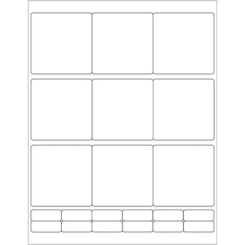 Tape Logic Rectangular Laser Labels, 2 3/4" x 2 3/4", Glossy White, 900/Case (LL201)