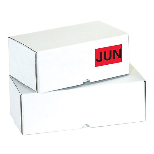 Tape Logic 3" x 2" Rectangle "JUN" Months of the Year Label, Fluorescent Red, 500/Roll (65dd516ce8837636b11cf3a8_ud)