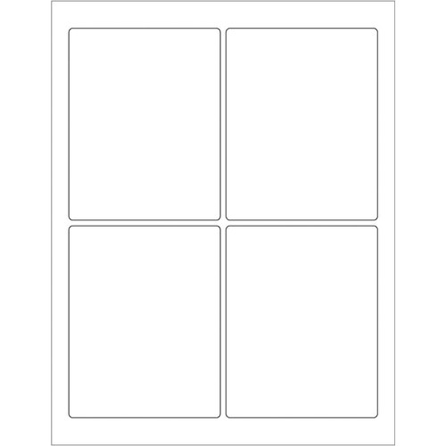 Tape Logic® Rectangular Laser Labels, 3 3/4" x 4 3/4", White, 400/Case (LL167)