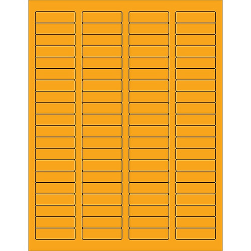 Tape Logic® Rectangle Laser Labels, 1 3/4" x 1/2", Fluorescent Orange, 8000/Case (LL170OR)