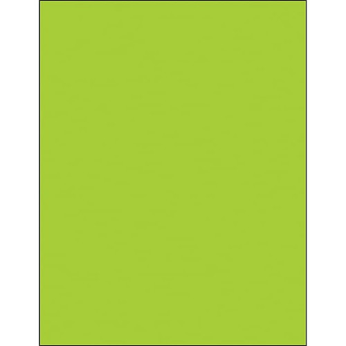 Tape Logic® Removable Rectangle Laser Labels, 8 1/2" x 11", Fluorescent Green, 100/Case (LL420GN)