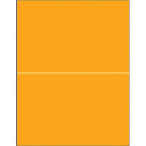 Tape Logic® Removable Rectangle Laser Labels, 8 1/2" x 5 1/2", Fluorescent Orange, 200/Case (LL415OR)