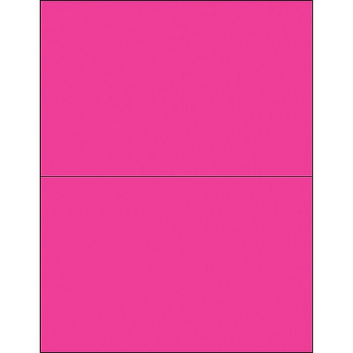 Tape Logic® Removable Rectangle Laser Labels, 8 1/2" x 5 1/2", Fluorescent Pink, 200/Case (LL415PK)
