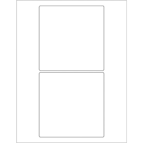 Tape Logic® Rectangular Laser Labels, 5" x 5", White, 200/Case (LL168)