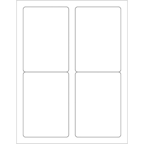 Tape Logic Rectangular Laser Labels, 3 1/2" x 5", Glossy White, 400/Case (LL209)