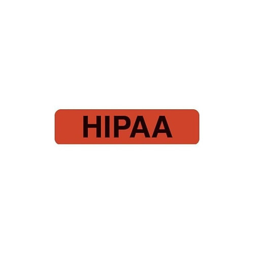 Patient Record Labels, HIPAA, Fluorescent Red, 0.3125 x 1.25 inch, 500 Labels (65dd5220e8837636b11cfad1_ud)