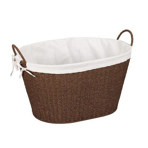 Household Essentials Paper Rope Laundry Basket With Liner & Handles (ML-7067)