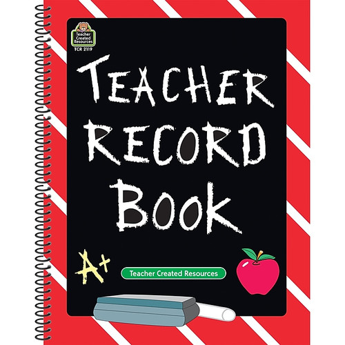 Teacher Created Resources® Chalkboard Teacher Record Book, Grades Kindergarten - 12th (TCR2119)