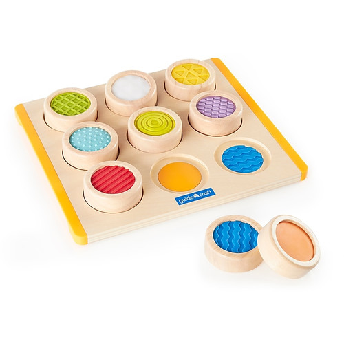 Guidecraft Colorful Tactile Search and Match, Soft Textures Sensory Memory Game for Toddlers (GD-5077)