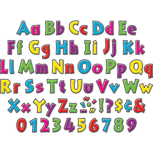 Barker Creek 2" & 4" Pop-Outs Letter Set, Neon, 931/Set (BCP3502)
