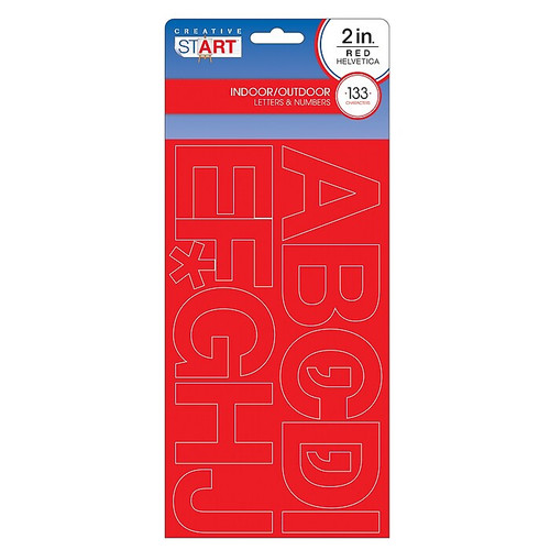 Cosco® Letter and Number, 2", Vinyl, Red (98140)