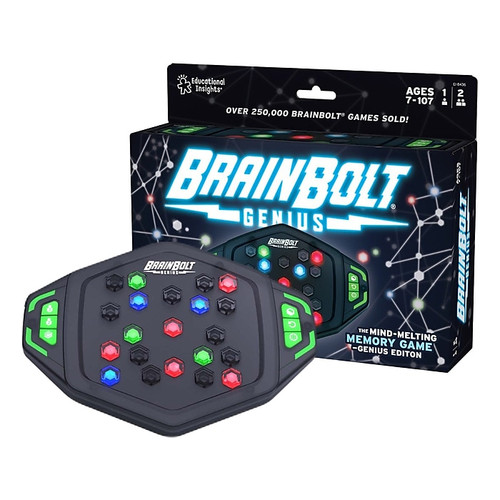 Educational Insights BrainBolt Genius, Handheld Electronic Memory Game, Ages 7+ (8436)