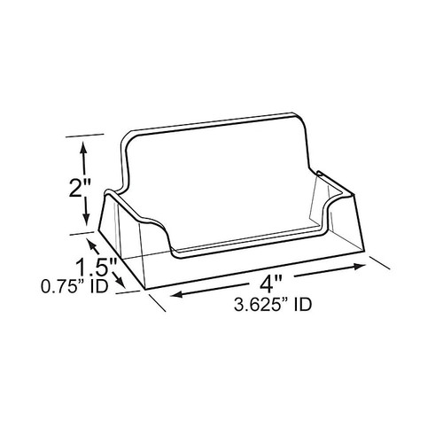 Azar® 2"(H) x 4"(W) x 1 1/2"(D) Business Card Holder, Clear, 10 Pack (65dd594ee8837636b11d3c94_ud)