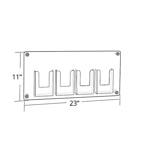 Azar Four Pocket Tri-Fold Brochure Holder (105580)