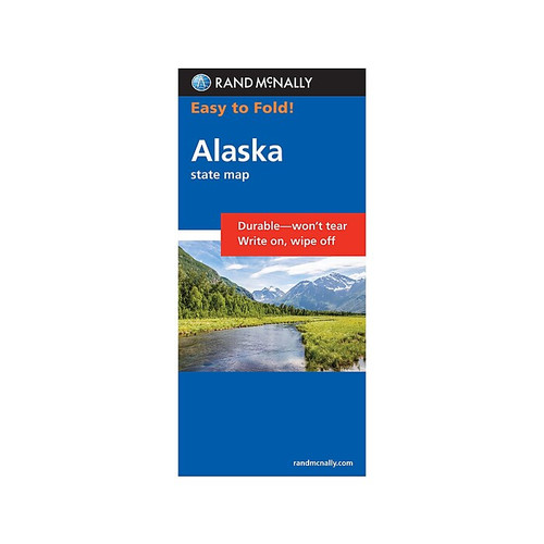 Rand McNally Easy to Fold! Laminated Folded Map, Alaska State, 9" x 4.25" (0528025937)