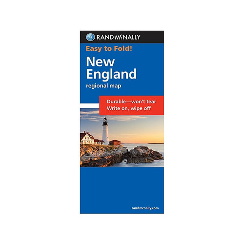Rand McNally Easy to Fold! Laminated Folded Map: New England Regional Map, 9" x 4.25" (0528026151)