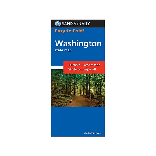 Rand McNally Easy to Fold! Laminated Folded Map: Washington State Map, 9" x 4.25" (0528026232)