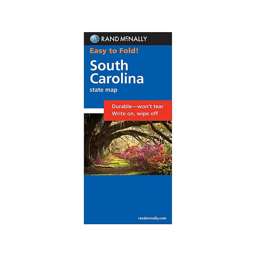 Rand McNally Easy to Fold! Laminated Folded Map: South Carolina State Map, 9" x 4.25" (0528026216)