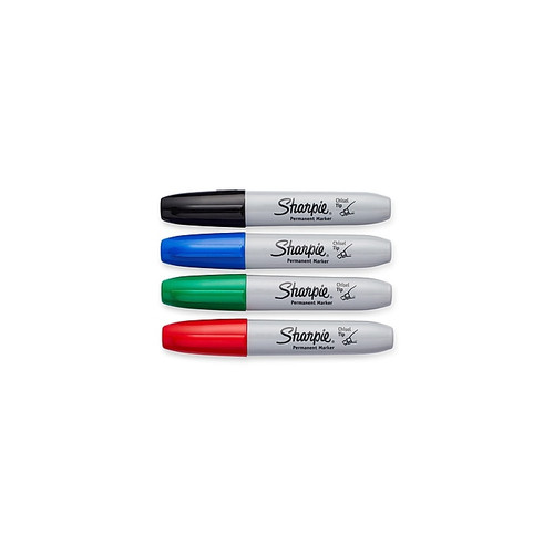 Sharpie Permanent Marker, Chisel Tip, Assorted, 4/Set (38254PP/2184826)
