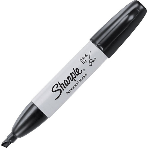 Sharpie Permanent Marker, Chisel Tip, Black (38201_1)