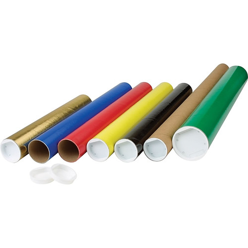 3" x 18" Capped Mailing Tubes, Green, 24/Carton (P3018GR)