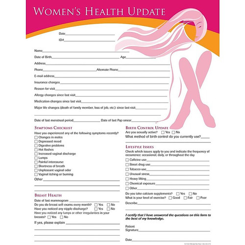 Medical Arts Press Health History Form, Women's Health History and Exam Update (65dd5d3ce8837636b11d63f4_ud)