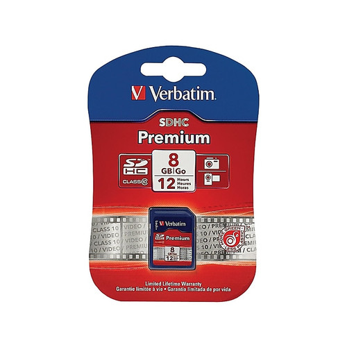 Verbatim Premium 8GB SDHC Memory Card, Class 10, UHS-I (96318)