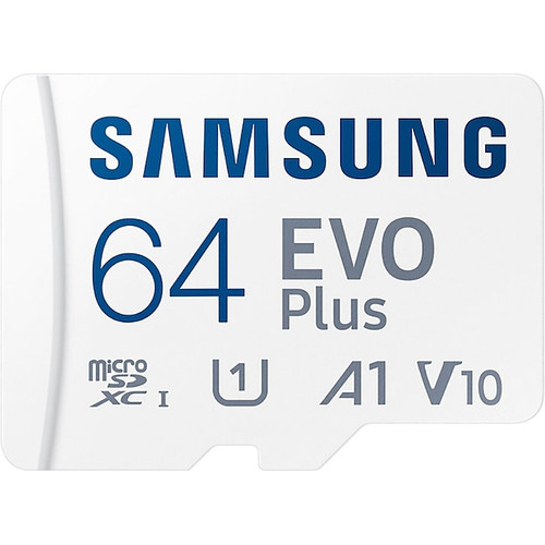 Samsung EVO Plus 64GB microSDXC Memory Card with Adapter, Class 10, UHS-I, V10 (MB-MC64KA/AM)