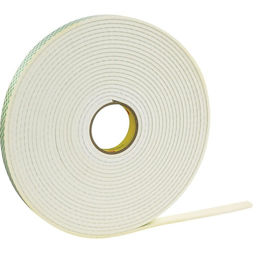 3M™ 4466 Double Sided Polyethylene Foam Tape, 1/2" x 36 yds., White, 18/Case (65dd61bbe8837636b11d918a_ud)