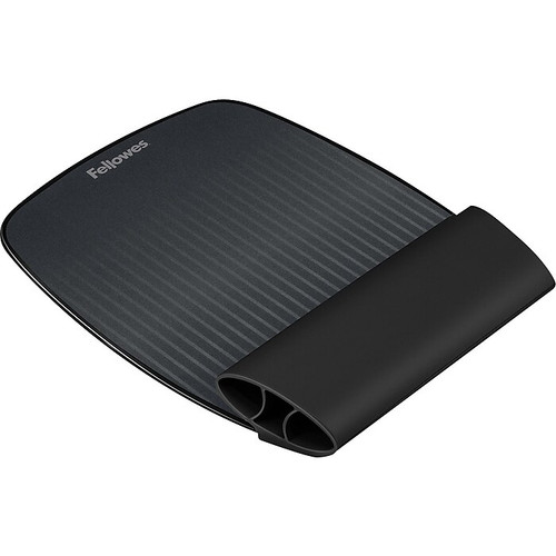 Fellowes I-Spire Series Mouse Pad/Wrist Rest Combo, Black/Gray (9472901)