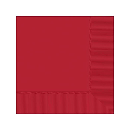 Amscan Lunch Napkin, 2-Ply, Red, 100 Napkins/Pack, 5 Packs/Carton (600011.40)