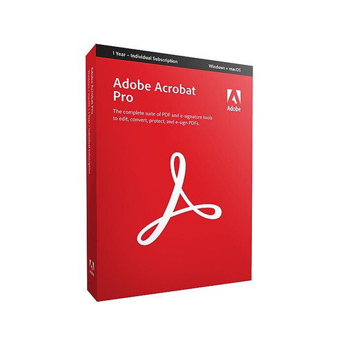 Adobe Acrobat Pro for 1 User, Windows and Mac, Download (65328453)