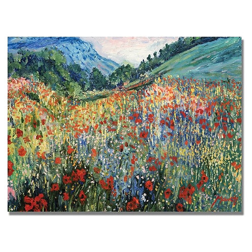 Trademark Global "Field of Wild Floweres" Canvas Art, 30" x 47" (65dd67c0e8837636b11dcaf6_ud)