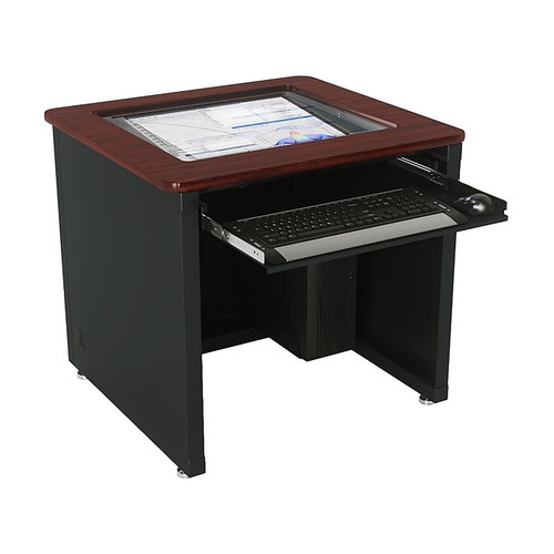 Versa Tables Downview Single User 36" x 30" Laminated Wood Computer Desk, Cherry (SP10636300102)