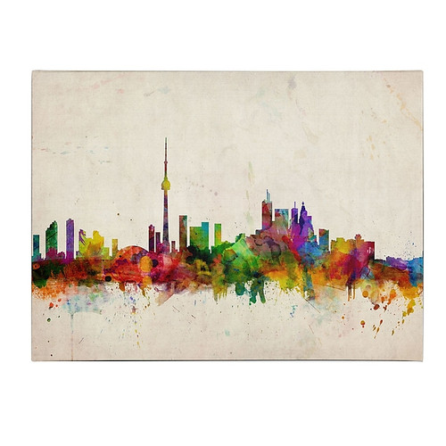 Trademark Fine Art Michael Tompsett 'Toronto Skyline' Canvas Art 22x32 Inches (65dd6896e8837636b11dd041_ud)