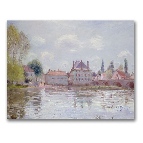 Trademark Global Alfred Sisley "The Bridge at Moret sur Loing" Canvas Art, 18" x 24" (65dd68c2e8837636b11dd16a_ud)