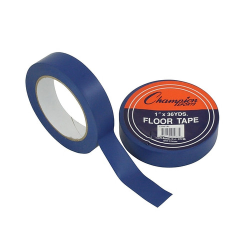 Champion Sports Vinyl Floor Tape, Blue, Roll (CHS1X36FTBL)